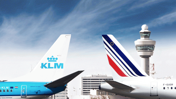 Air France and KLM tailfiins