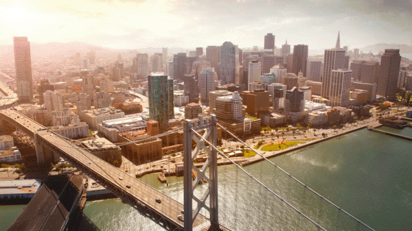 Oakland Bay Bridge and San Francisco