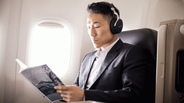 Turkish Airlines Business Class Denon headphones