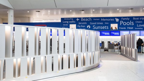 British Airways check-in area at Gatwick airport