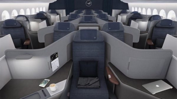 Lufthansa's new B777X business class seats