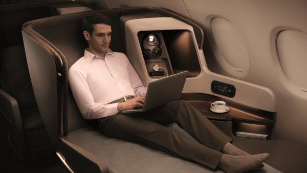 Singapore Airlines business class (B777-300ER)