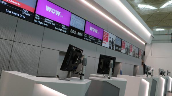New check-in desks at Stansted airport