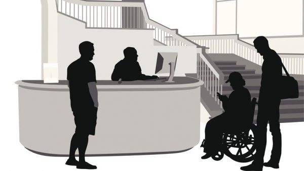 Disabled access at hotel reception
