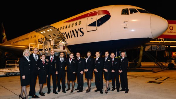 British Airways crew outside a B767 aircraft