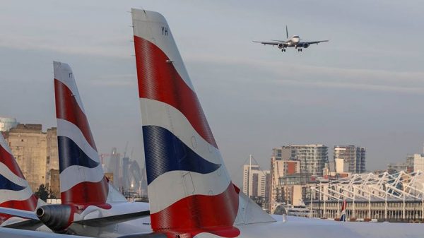 British Airways aircraft at London City airport