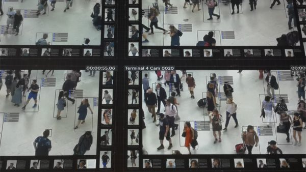 Face detection screens at the Passenger Terminal Expo in London