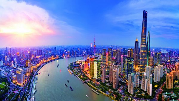 Shanghai Bund skyline panorama - Credit: iStock/yangna