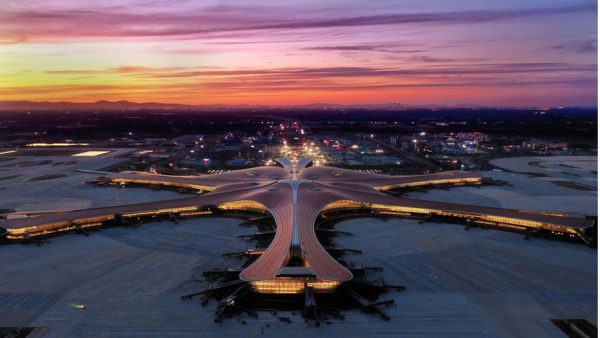 Beijing Daxing International Airport sunset