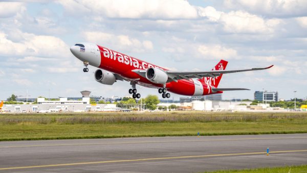 The first A330neo aircraft delivered to AirAsia