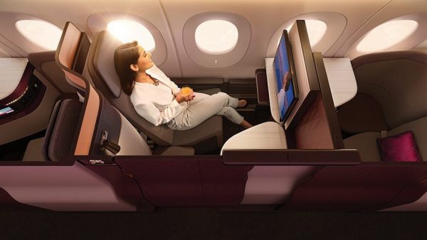 Qatar Airways business class seat (QSuite)