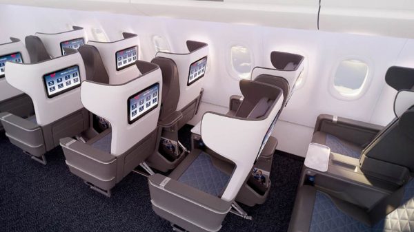 First class seating on Delta's A321 neo aircraft