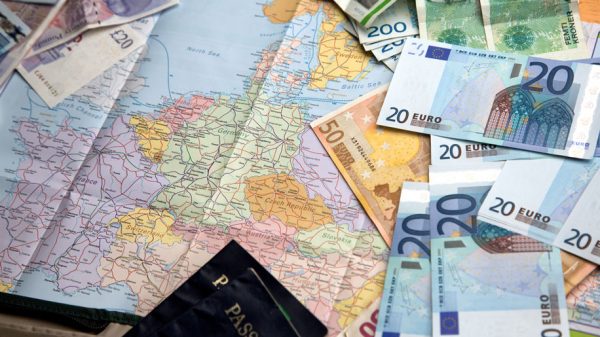 Map of Europe and currencies (iStock.com/grandriver)