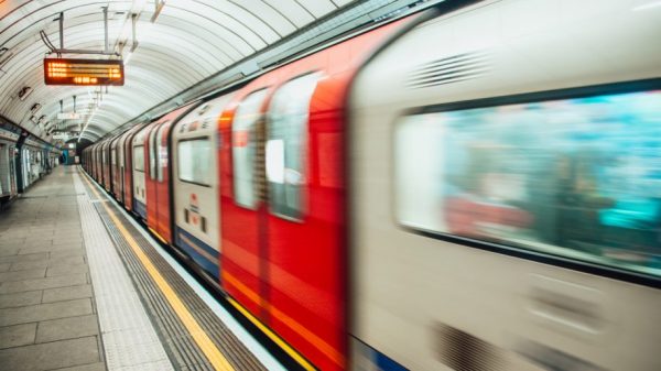 London underground train in motion (iStock.com/MarioGuti)