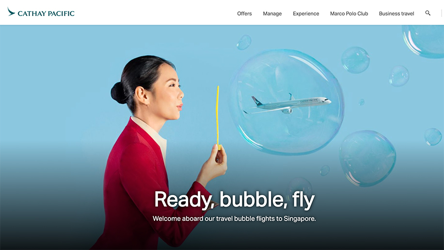 Hong Kong Singapore Cathay Travel Bubble