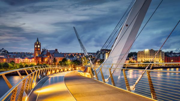 'The Peace Bridge' over the River Foyle in Derry (istock.com/Mlenny)