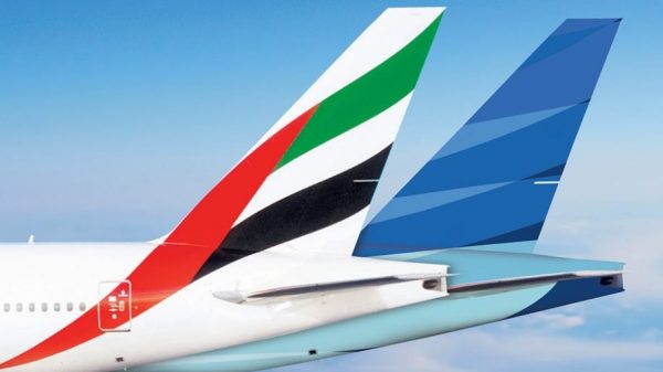Emirates and Garuda Indonesia tailfins