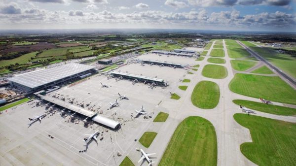 Aerial view of London Stansted airport