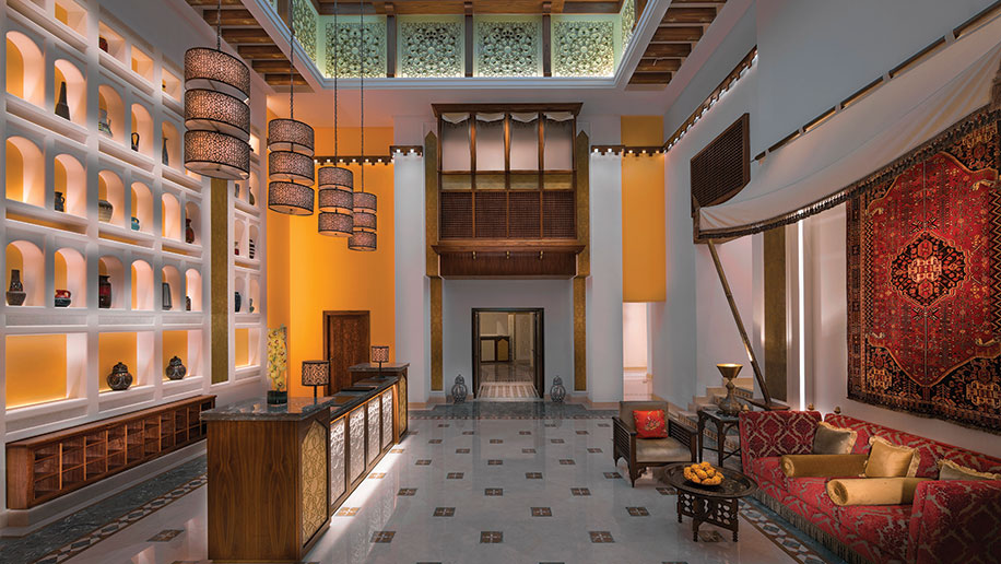 The lobby at the Najd Boutique Hotel