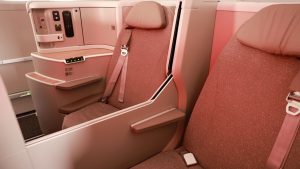 Iberia unveils new A350 business class seat with sliding door