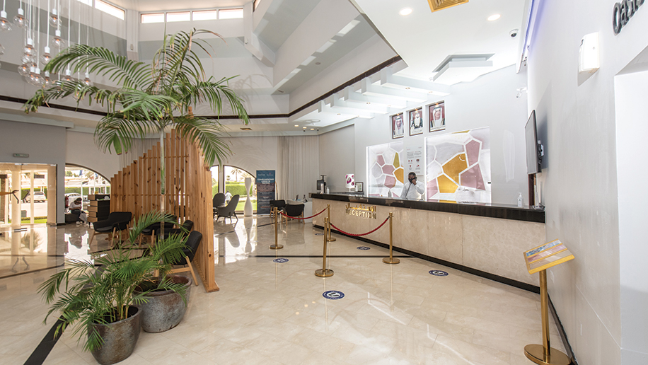 A 1998 image of the lobby of BM Beach Resort. (Image: Supplied by BM Hotels and Resorts)