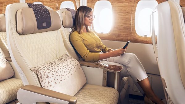 All Emirates passengers now have free on-board wifi connectivity (Image: Supplied by Emirates)