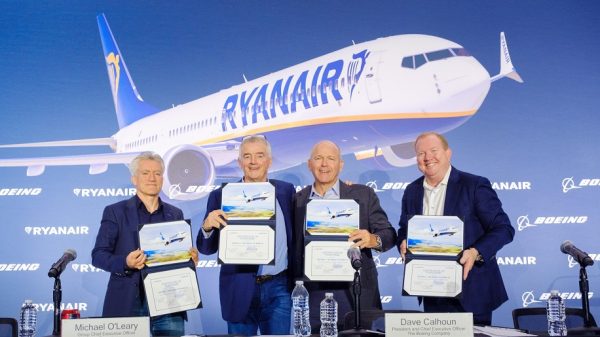 Ryanair orders up to 300 Boeing 737 MAX 10 aircraft (image from https://boeing.mediaroom.com/)