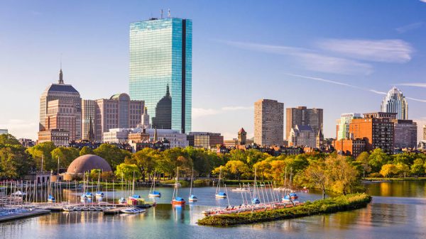 Boston, Massachusetts, USA city skyline on the river (provided by Etihad Airways); Shutterstock ID 773069344; purchase_order: Digital Marketing; job: Ad Lib; client: Phil Dodwell; other: