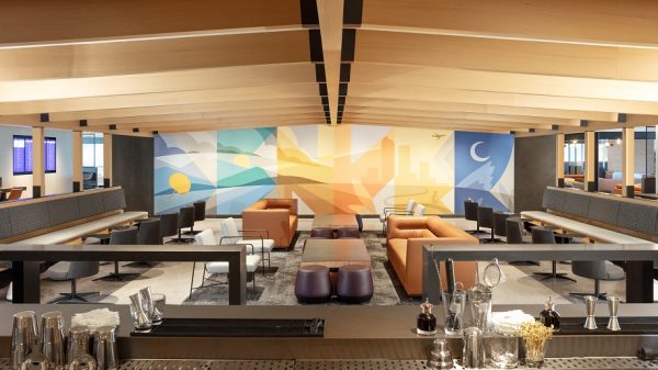 United’s Club lounge on Denver airport’s B Concourse (image from https://www.united.com/en/AW/newsroom/)