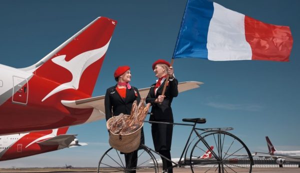 Qantas Paris launch 787 Perth from PR