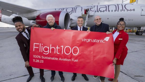 Virgin Atlantic Flight100 at JFK airport (provided by Virgin Atlantic PR)