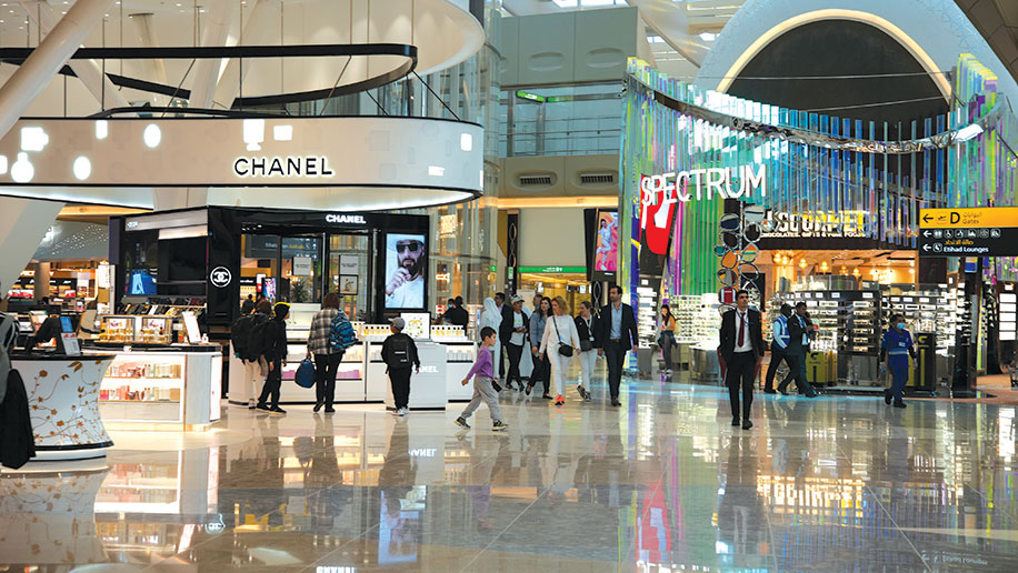 The new Terminal A at Abu Dhabi International has 35,000 sqm of retail and F&B spaces (Image: Sourced from Abu Dhabi Airports Media Centre)