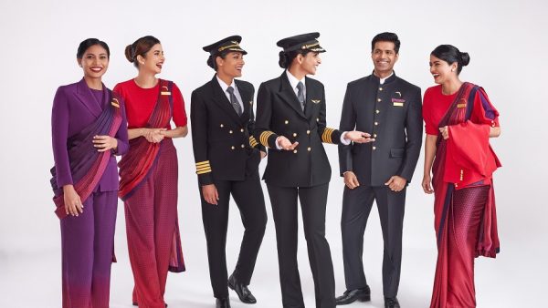 New Air India Manish Malhotra-designed uniforms (image supplied by Juliett Alpha Communications and Media Relations