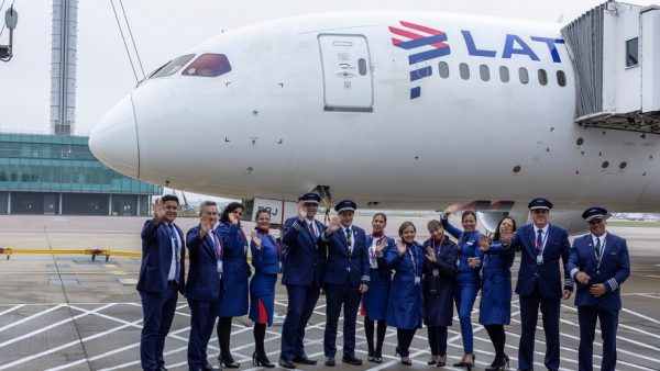 LATAM's inaugural flight between London and Lima (image supplied by LATAM)