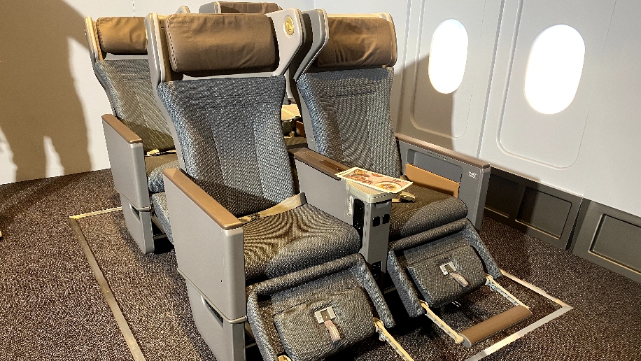 New business class seats from Cathay Pacific for premium economy passengers