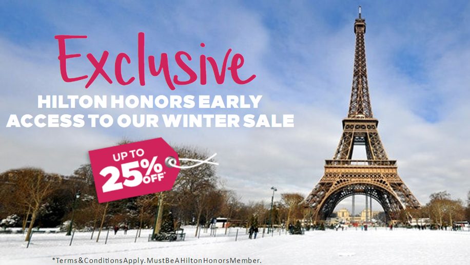 Early access to Hilton Winter sale for Honors members – Business Traveller