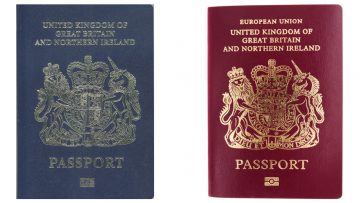 New blue british passport