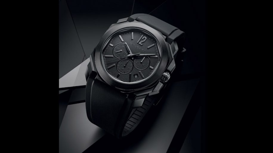 bvlgari black and silver watch