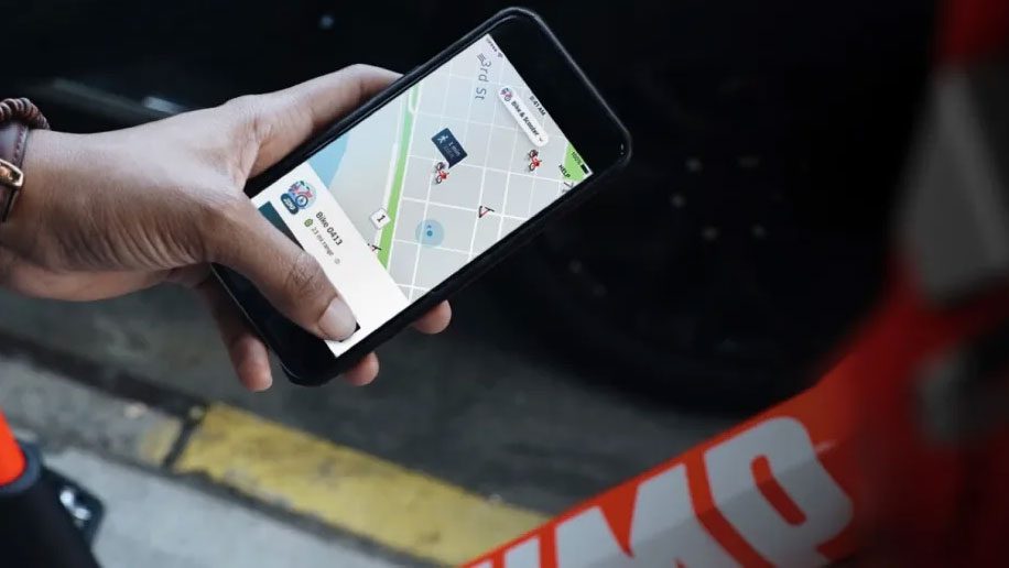 uber jump scooter app
