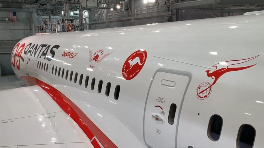 Qantas Unveils New Livery On Its Latest Boeing 787 9