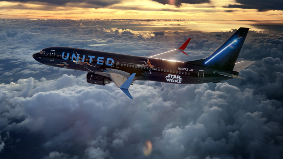 United Unveils Star Wars Themed Aircraft Livery And Safety