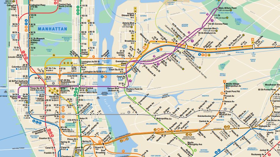 Nyc Subway Map For Tourists - Map of world